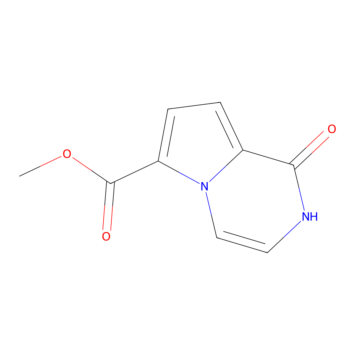 Methyl 1-hydroxypyrrolo[1,2-a]pyrazine-6-carboxylate molecular structure, CAS 2090021-91-1