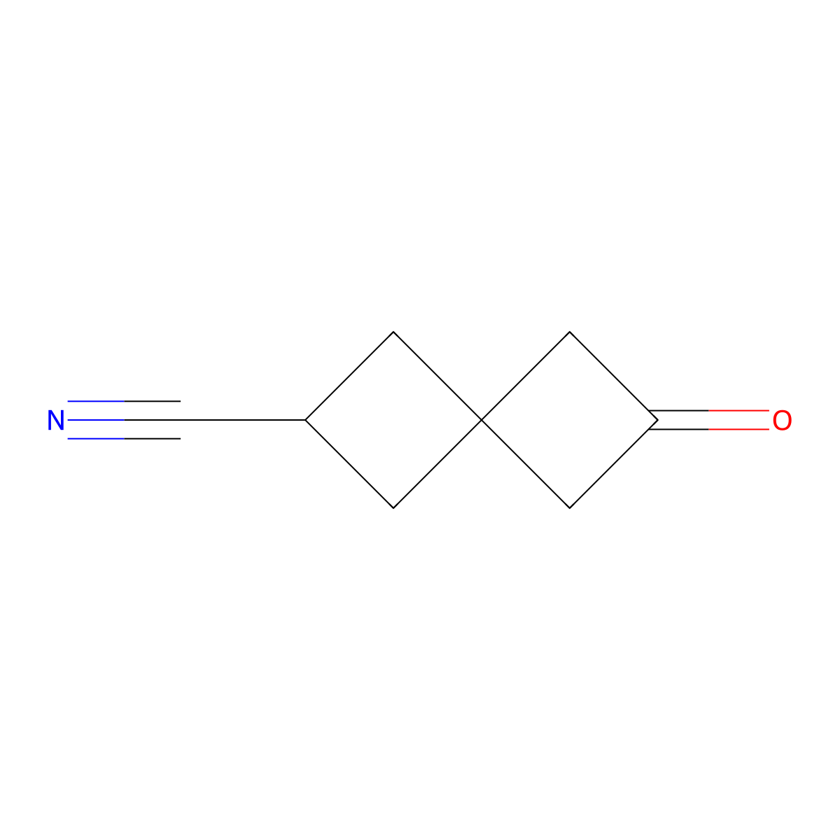 6-Oxospiro[3.3]heptane-2-carbonitrile molecular structure, CAS 2090030-99-0