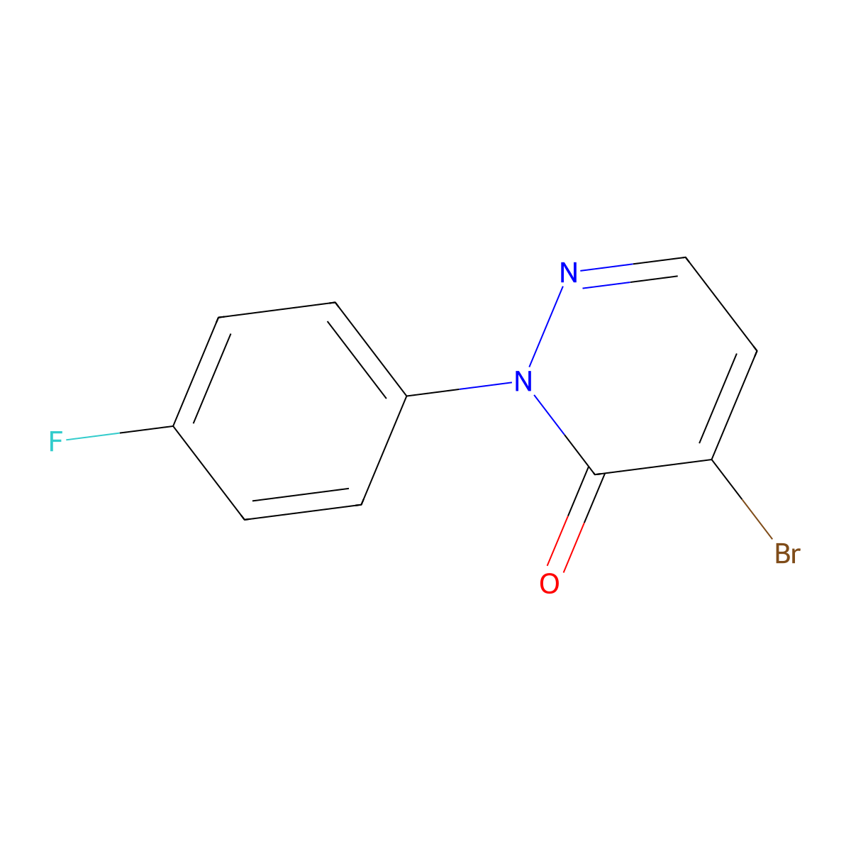 4-Bromo-2-(4-fluorophenyl)pyridazin-3(2H)-one molecular structure, CAS 2090033-47-7