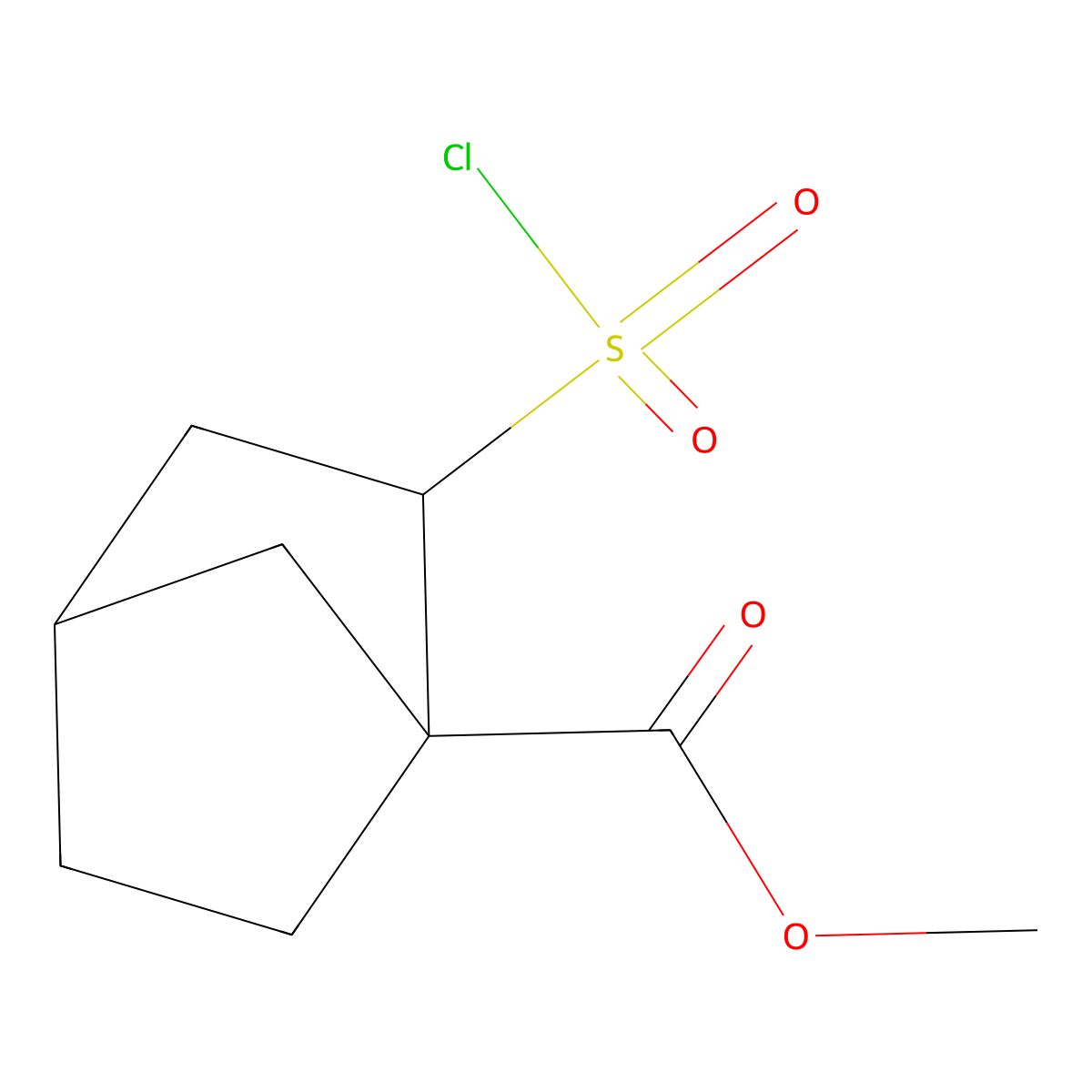 Methyl2-(chlorosulfonyl)bicyclo[2.2.1]heptane-1-carboxylate molecular structure, CAS 2090038-37-0