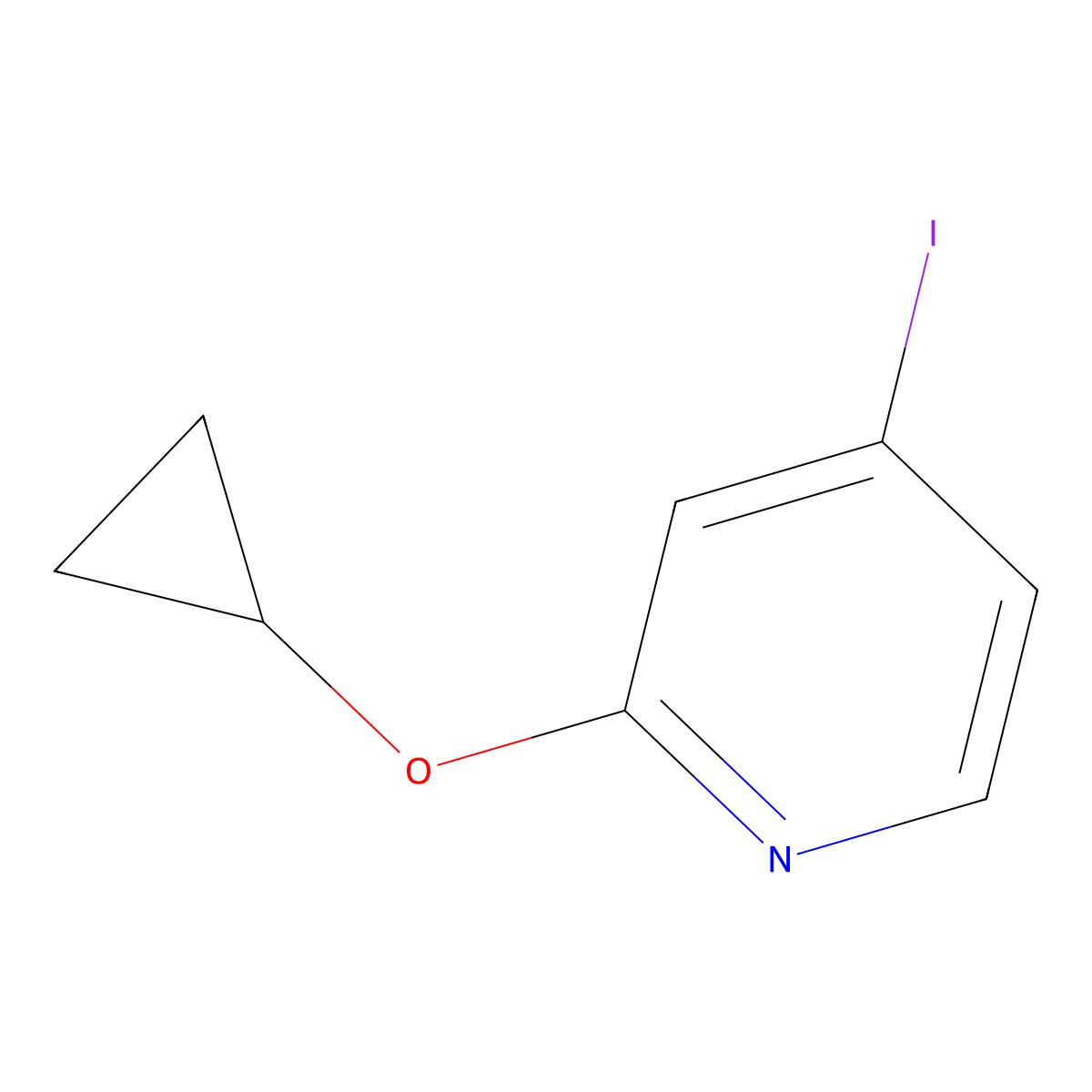 2-Cyclopropoxy-4-iodopyridine molecular structure, CAS 2090045-22-8