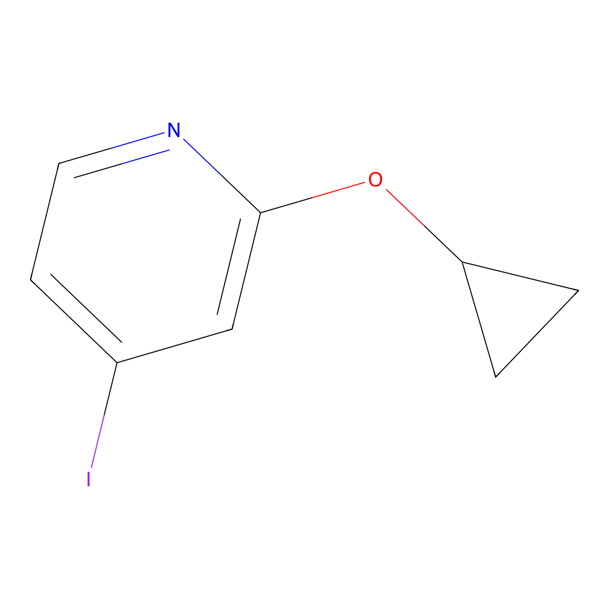 2-Cyclopropoxy-4-iodopyridine molecular structure, CAS 2090045-22-8
