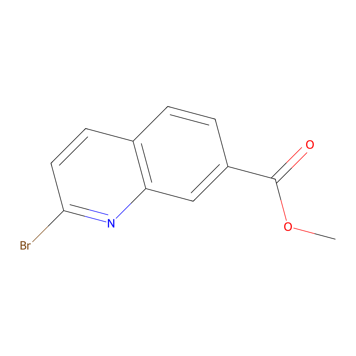 Methyl 2-bromoquinoline-7-carboxylate molecular structure, CAS 2090045-75-1