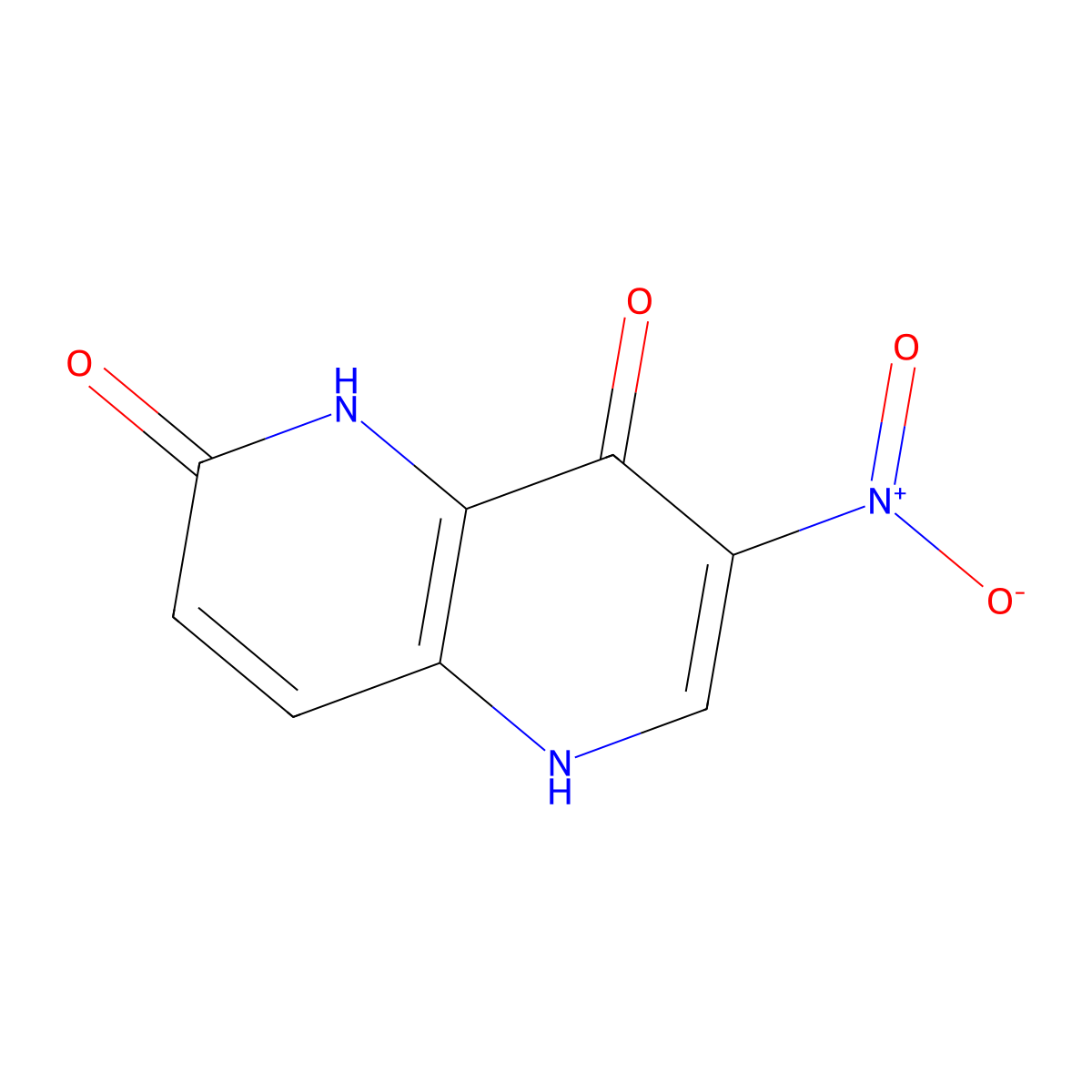 7-Nitro-1,5-naphthyridine-2,8-diol molecular structure, CAS 2090053-99-7