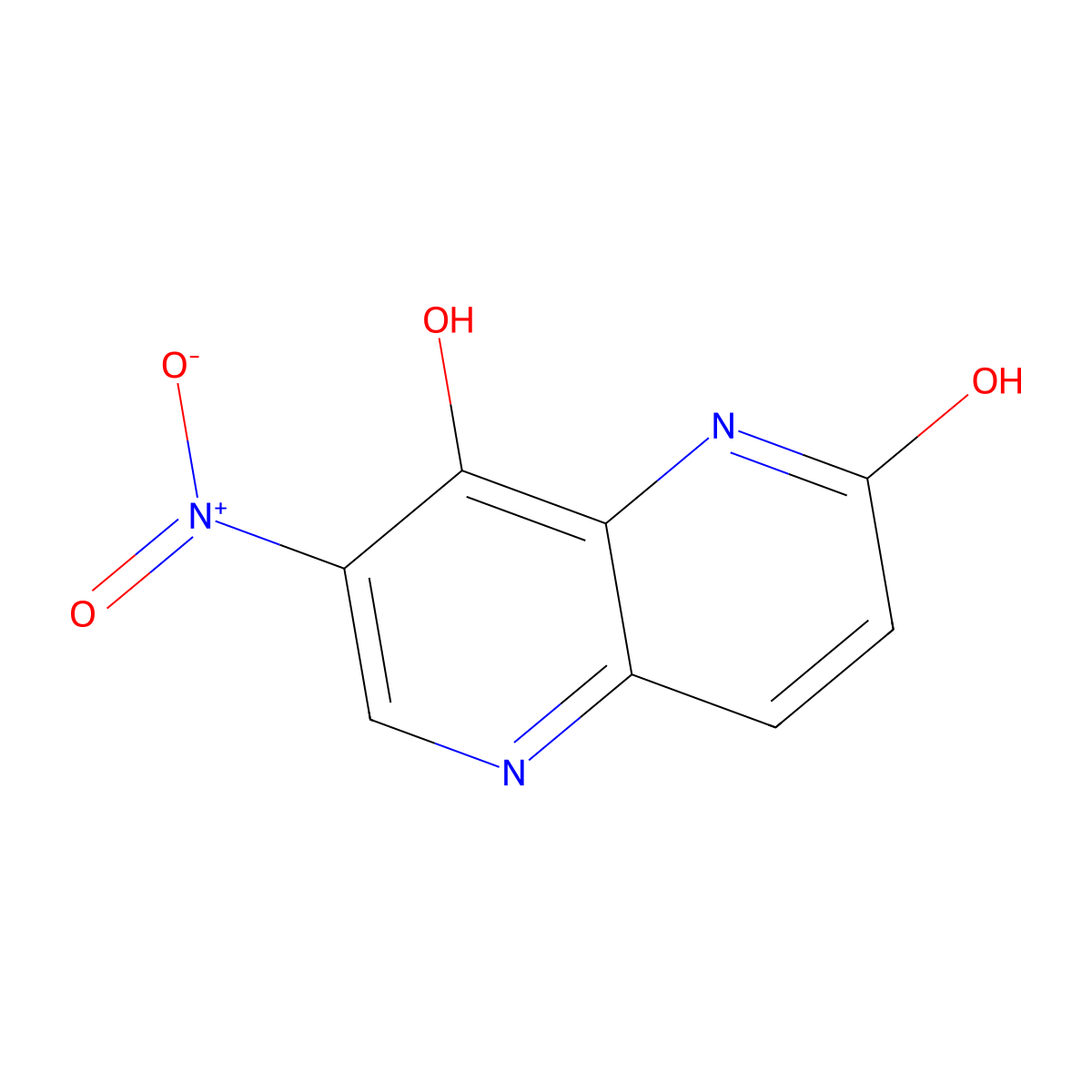 7-Nitro-1,5-naphthyridine-2,8-diol molecular structure, CAS 2090053-99-7