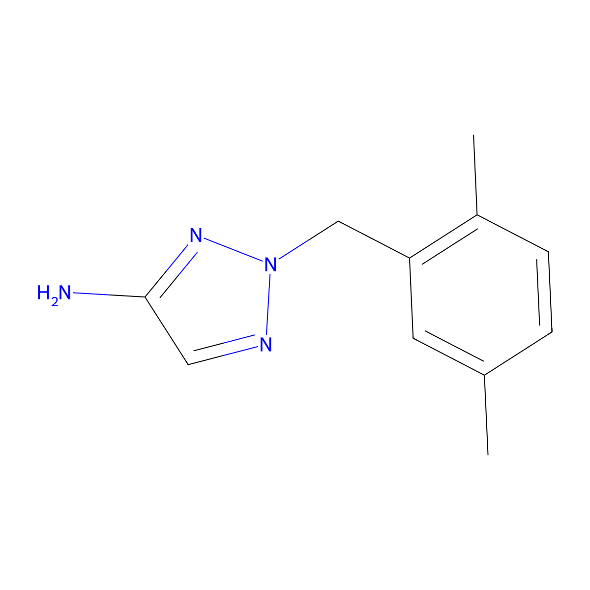 2-[(2,5-Dimethylphenyl)methyl]-2H-1,2,3-triazol-4-amine molecular structure, CAS 2090055-42-6