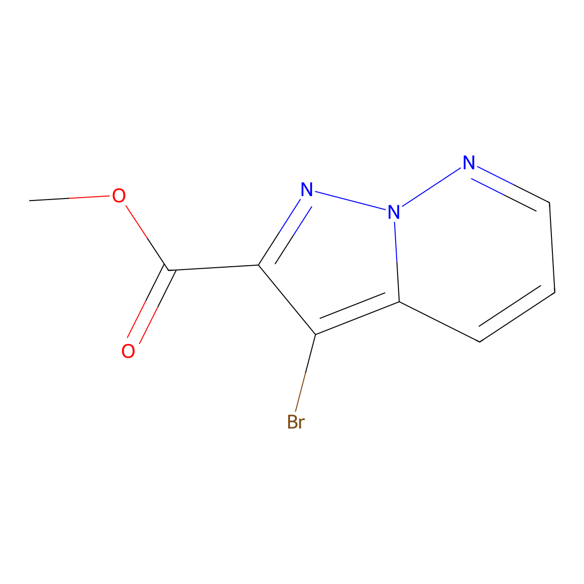 Methyl 3-bromopyrazolo[1,5-b]pyridazine-2-carboxylate molecular structure, CAS 2090072-82-3