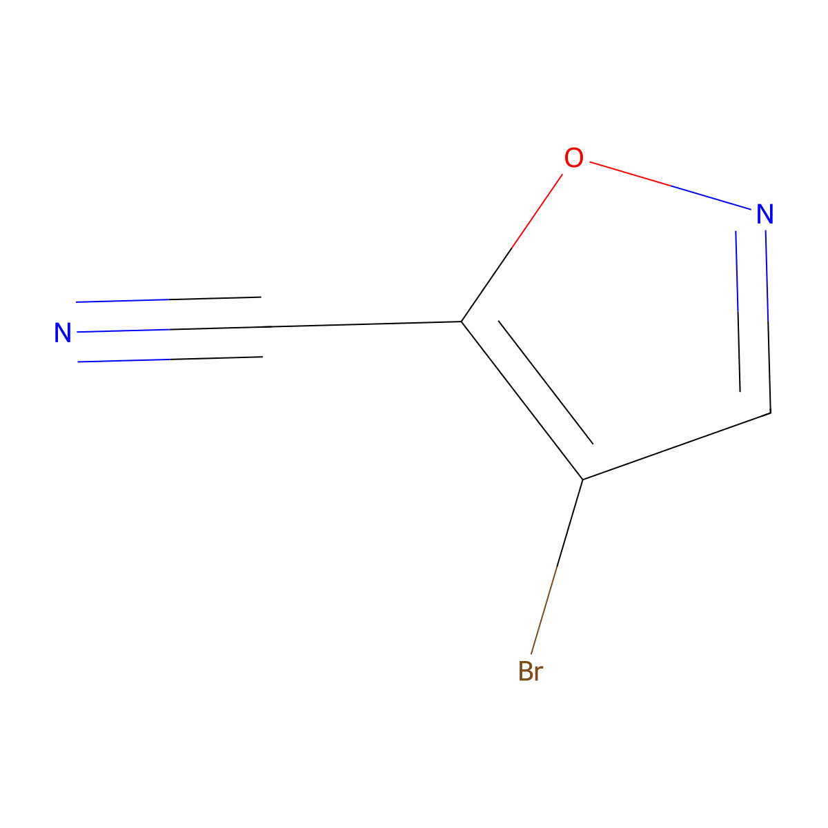 4-Bromo-1,2-oxazole-5-carbonitrile molecular structure, CAS 2090088-23-4