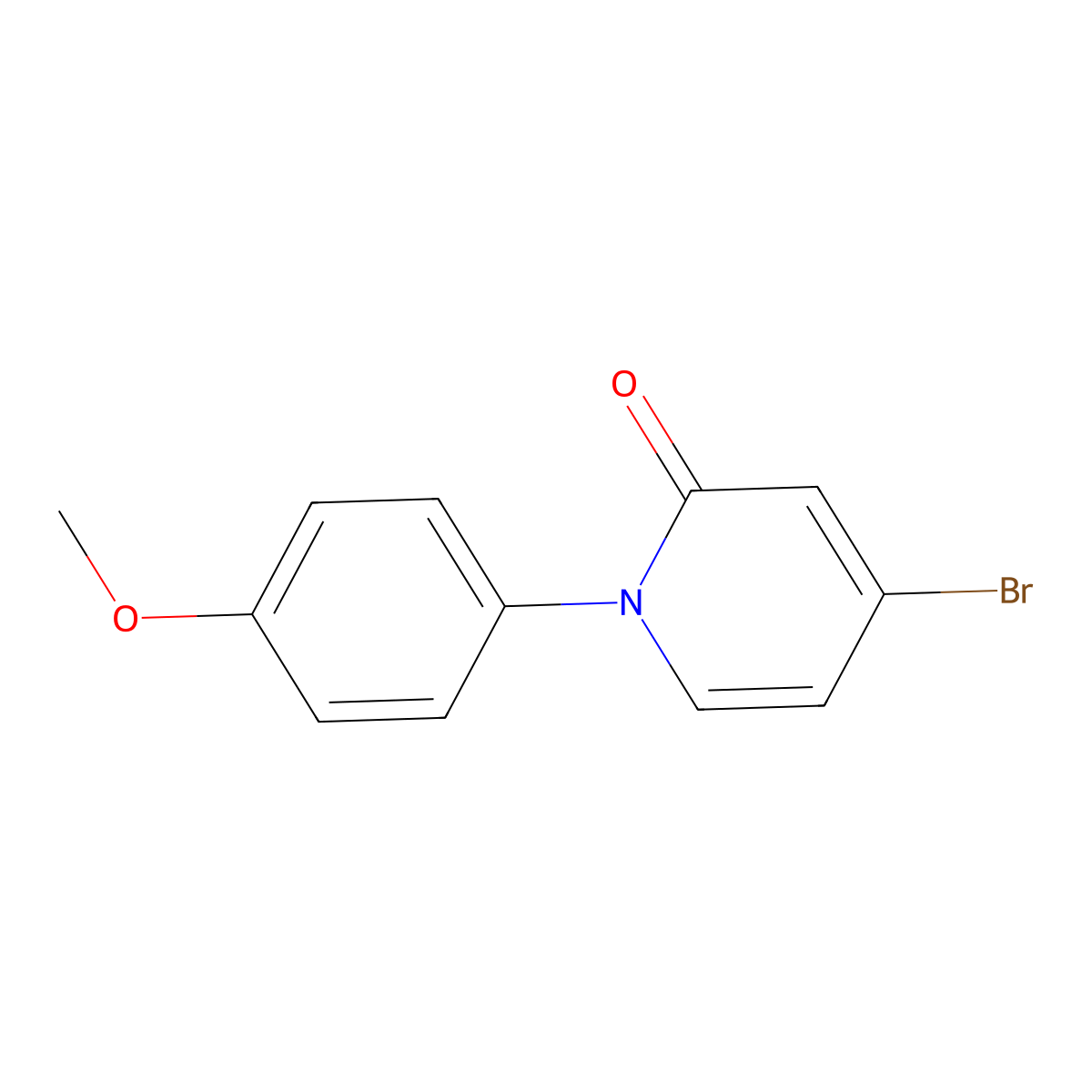 4-Bromo-1-(4-methoxyphenyl)pyridin-2(1H)-one molecular structure, CAS 2090092-39-8