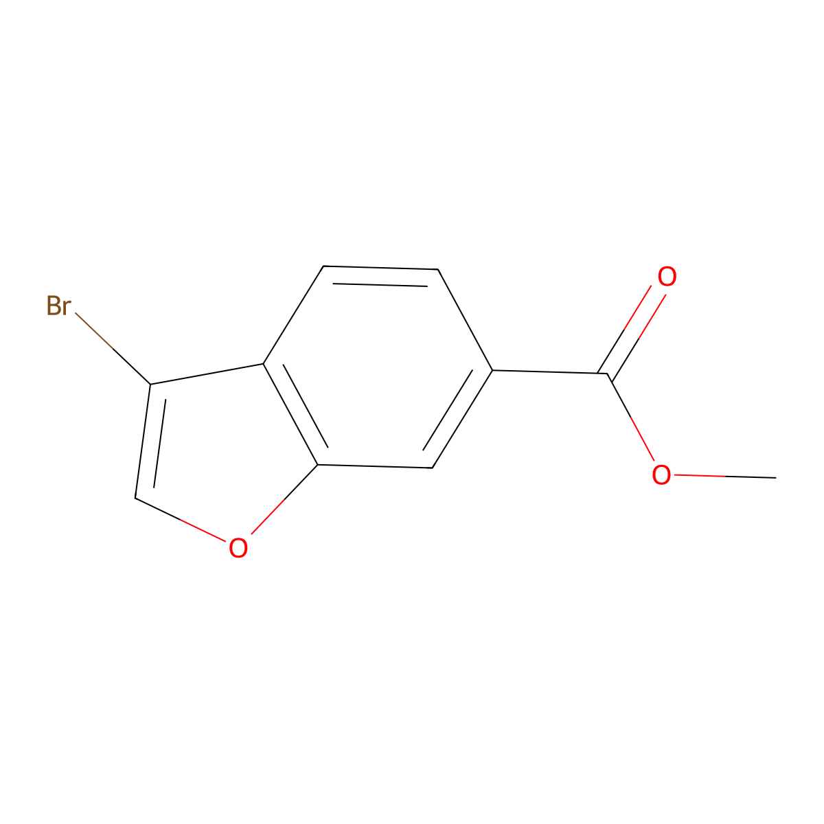 Methyl 3-bromobenzofuran-6-carboxylate molecular structure, CAS 2090099-80-0