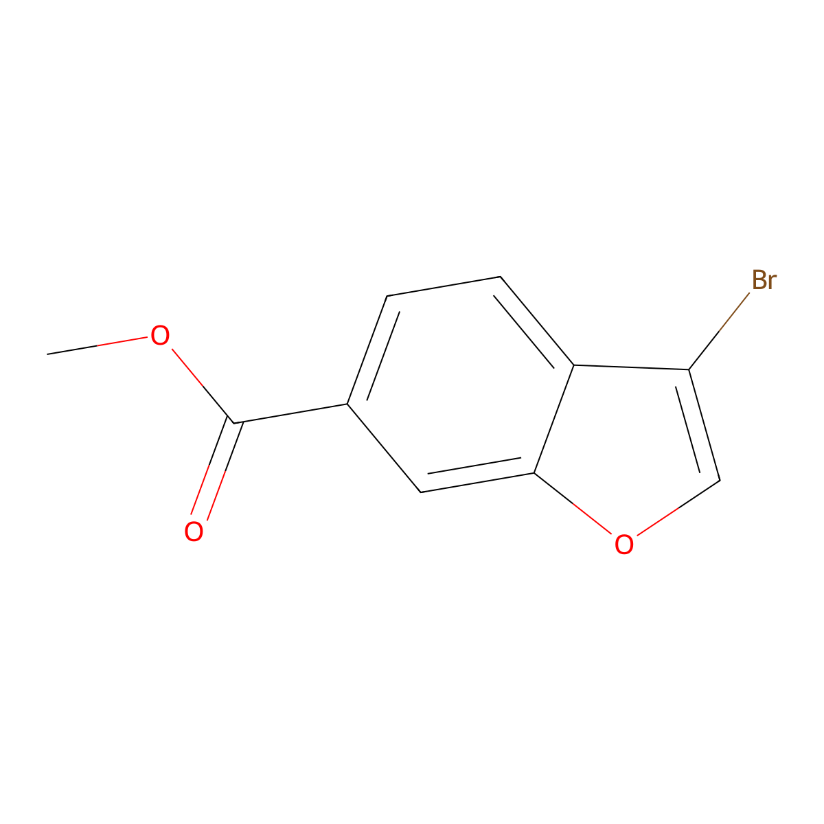 Methyl 3-bromobenzofuran-6-carboxylate molecular structure, CAS 2090099-80-0