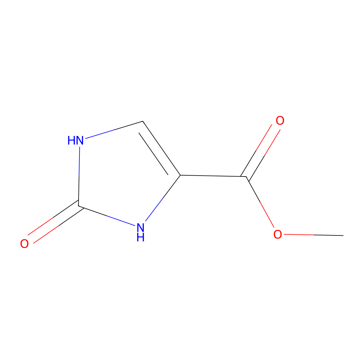 Methyl 2,3-dihydro-2-oxo-1H-imidazole-4-carboxylate molecular structure, CAS 20901-53-5