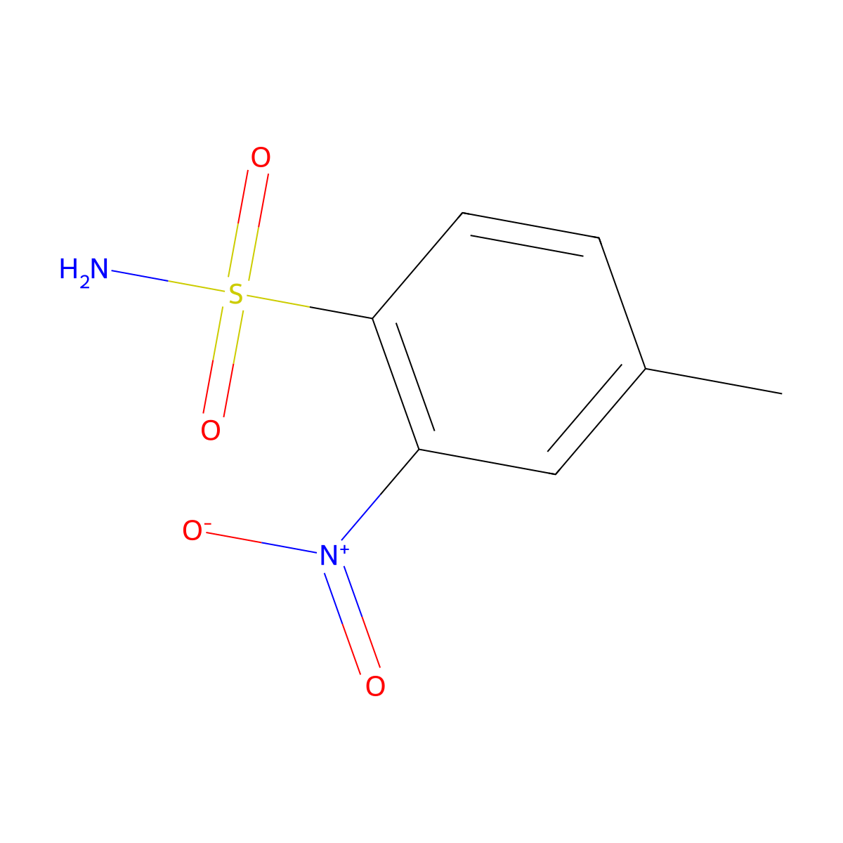 4-Methyl-2-nitrobenzenesulfonamide molecular structure, CAS 20901-98-8