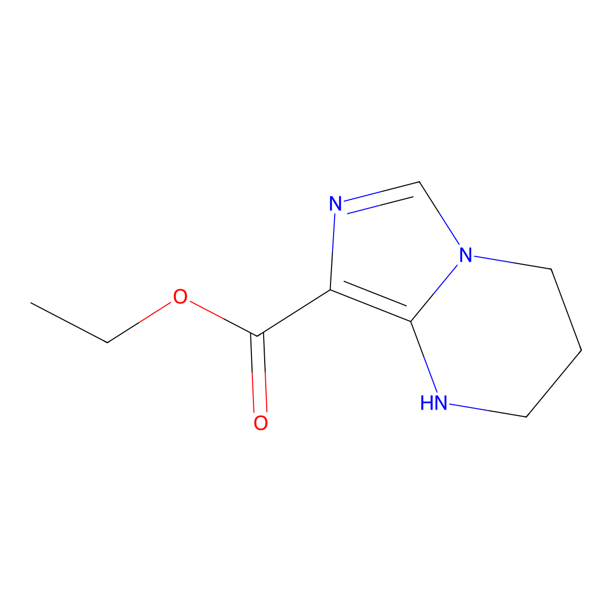 ethyl 1H,2H,3H,4H-imidazo[1,5-a]pyrimidine-8-carboxylate molecular structure, CAS 2090110-55-5