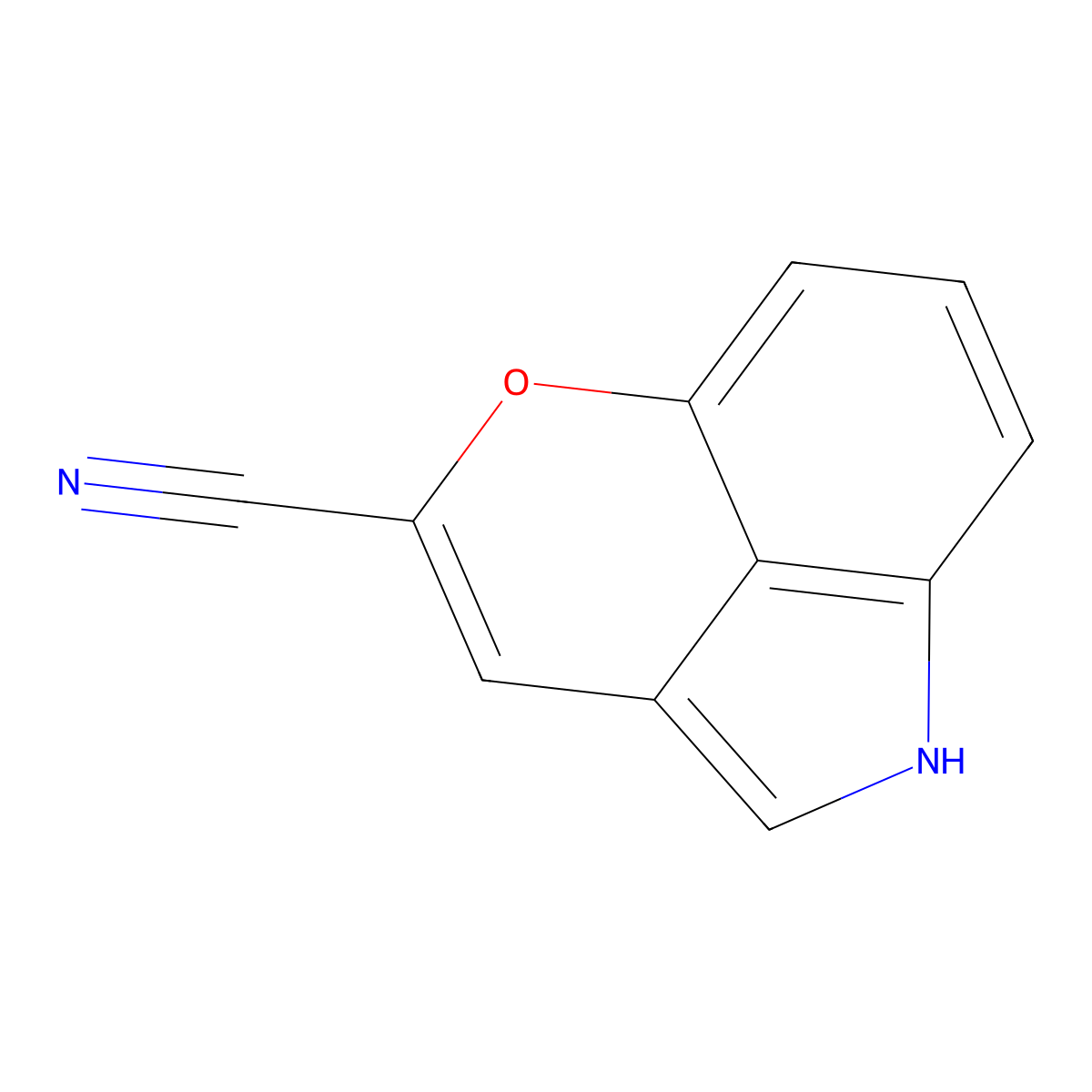 5H-Pyrano[4,3,2-CD]indole-2-carbonitrile molecular structure, CAS 2090120-60-6