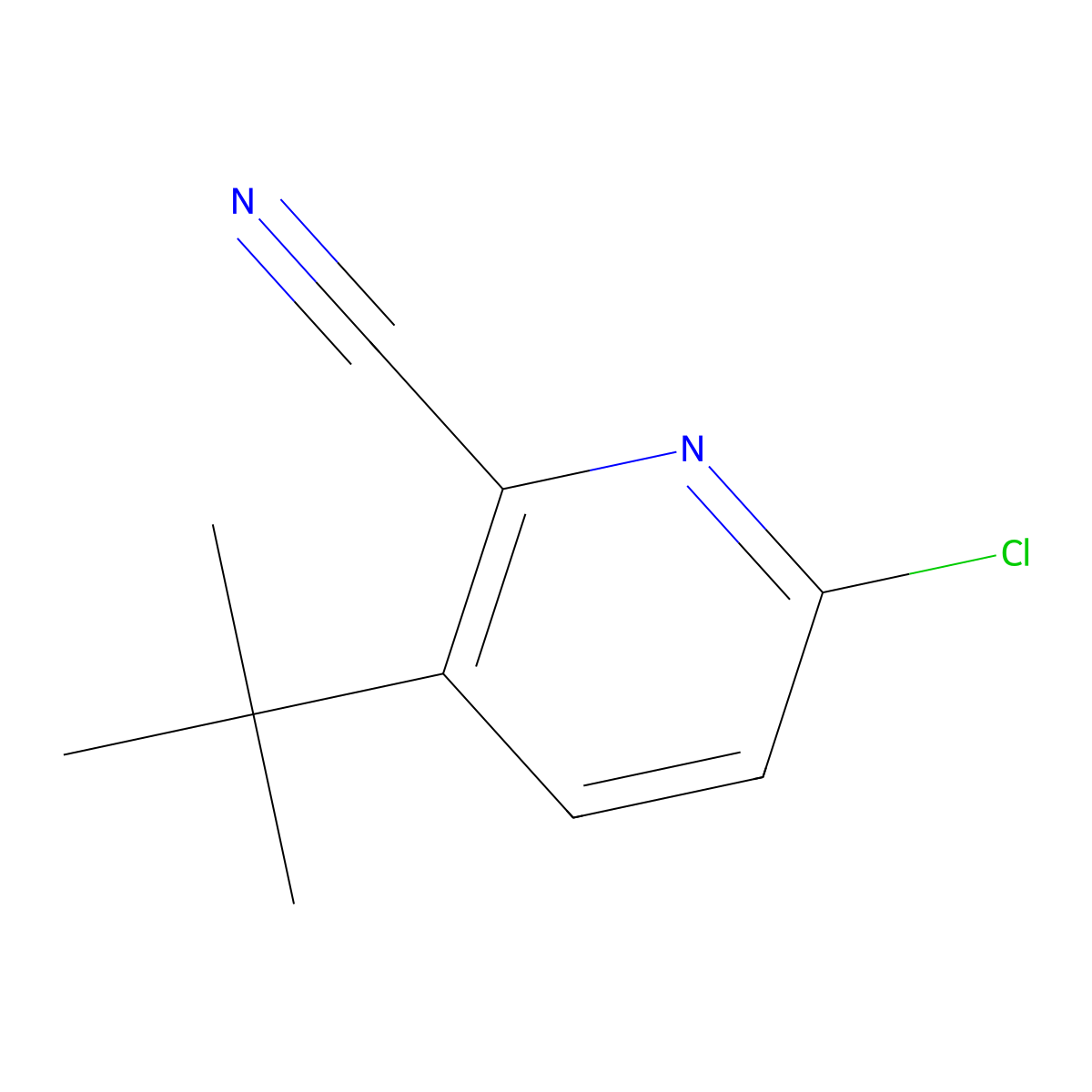 3-(tert-Butyl)-6-chloropicolinonitrile molecular structure, CAS 2090123-47-8