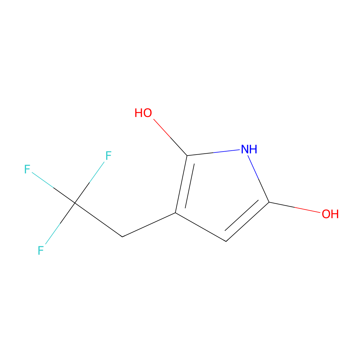 3-(2,2,2-Trifluoroethyl)-1H-pyrrole-2,5-diol molecular structure, CAS 2090129-70-5
