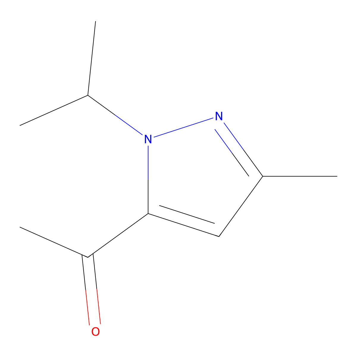 1-[3-Methyl-1-(propan-2-yl)-1H-pyrazol-5-yl]ethan-1-one molecular structure, CAS 2090131-30-7
