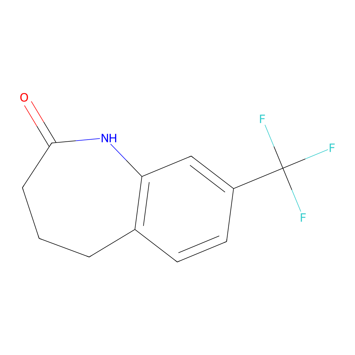 8-(Trifluoromethyl)-1,3,4,5-tetrahydro-1-benzazepin-2-one molecular structure, CAS 2090133-41-6