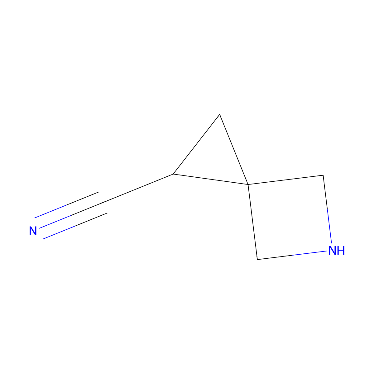 5-Azaspiro[2.3]hexane-1-carbonitrile molecular structure, CAS 2090144-81-1