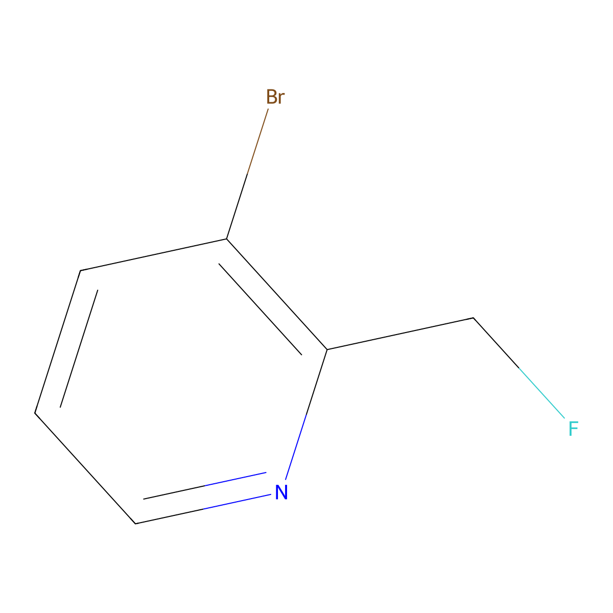 3-Bromo-2-(fluoromethyl)pyridine molecular structure, CAS 2090146-62-4