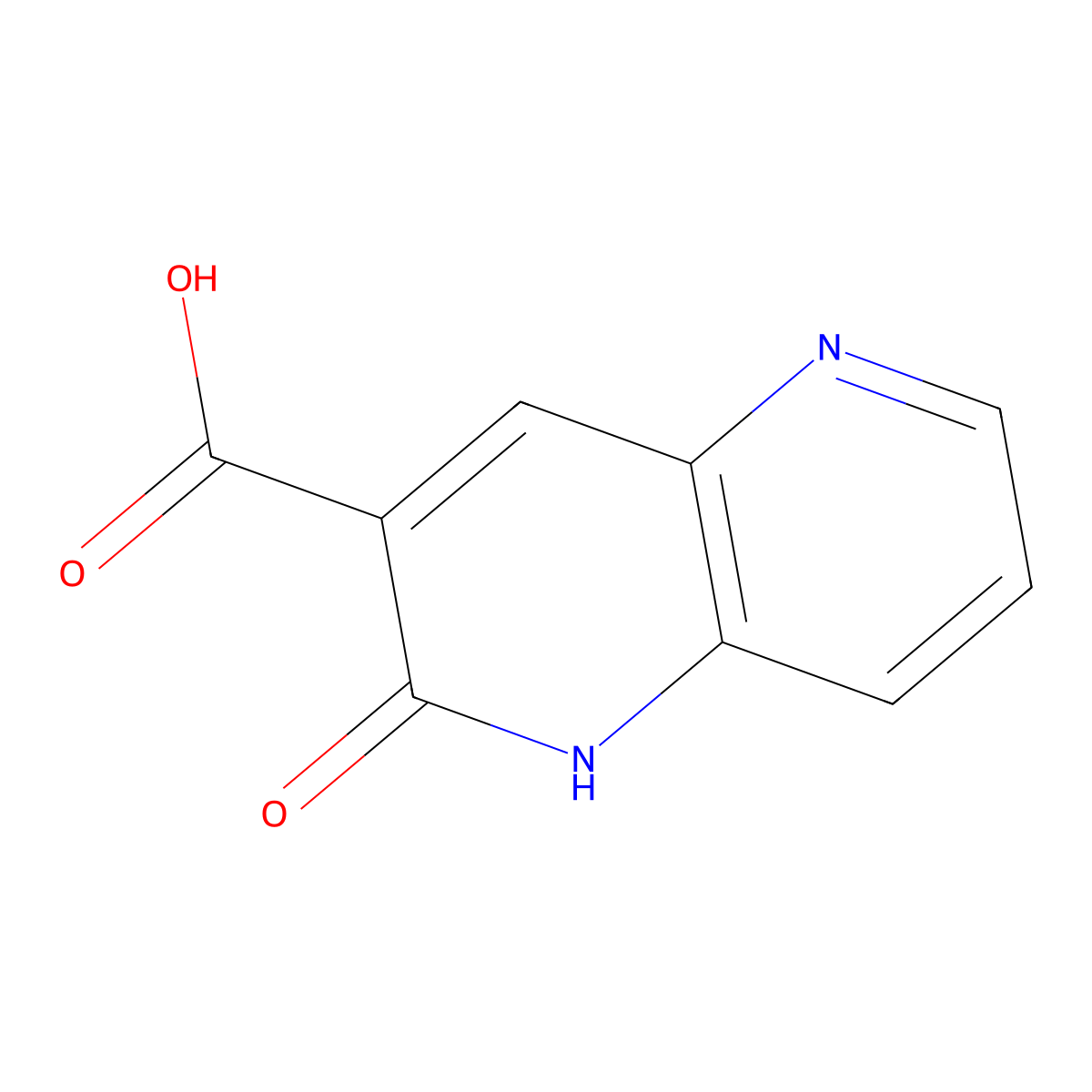 2-Hydroxy-1,5-naphthyridine-3-carboxylic acid molecular structure, CAS 2090149-11-2