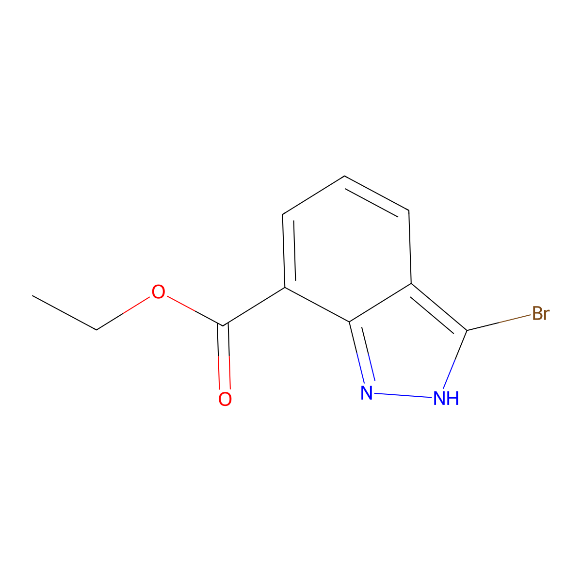 Ethyl3-bromo-1H-indazole-7-carboxylate molecular structure, CAS 2090149-24-7