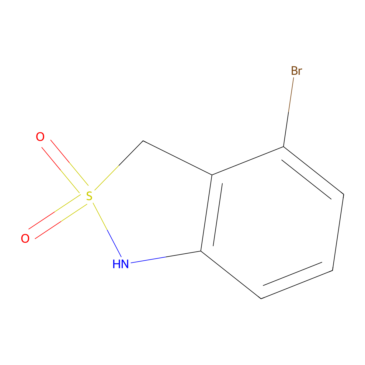 4-Bromo-1,3-dihydro-2lambda6,1-benzothiazole-2,2-dione molecular structure, CAS 2090155-89-6