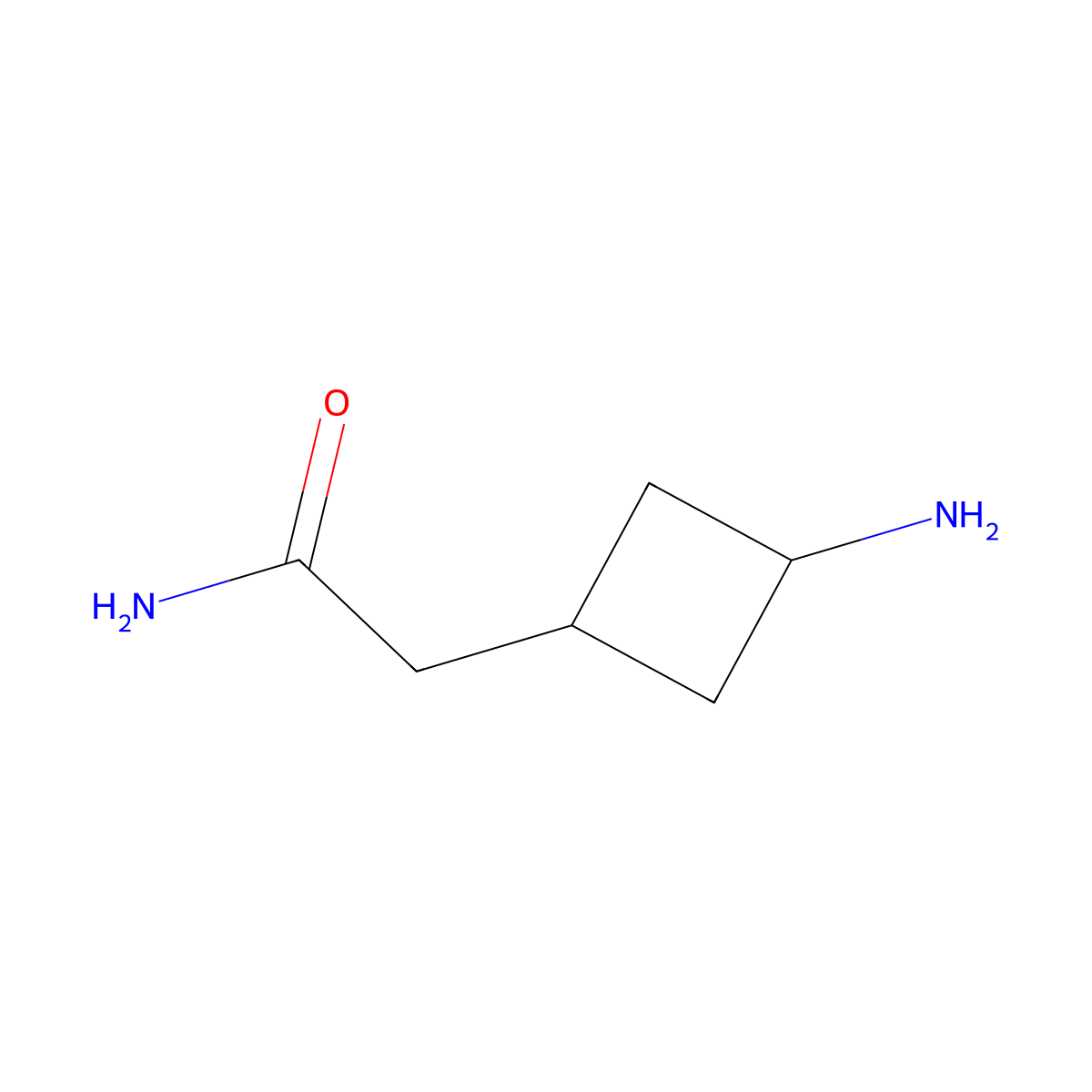 2-(3-Aminocyclobutyl)acetamide molecular structure, CAS 2090156-20-8