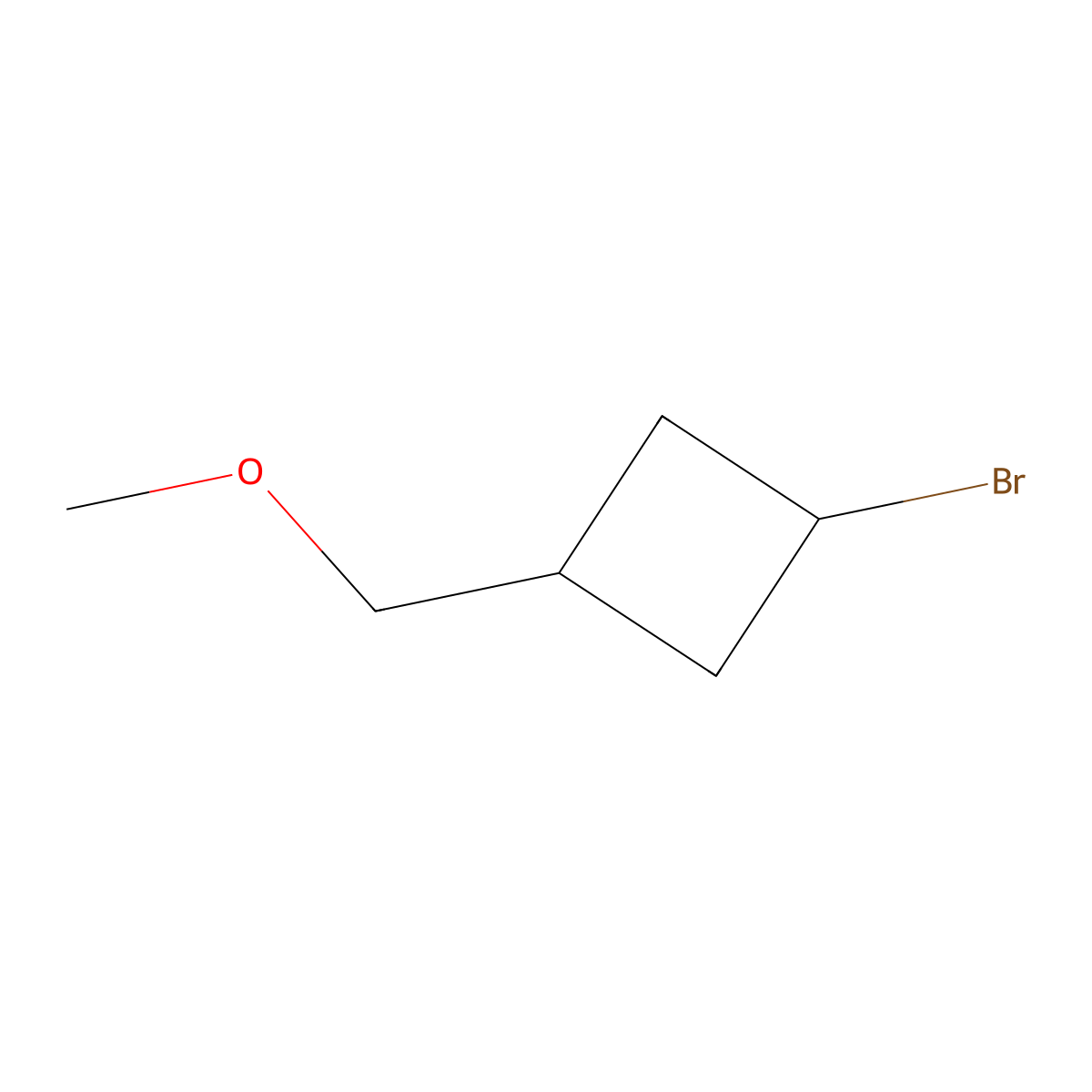 1-Bromo-3-(methoxymethyl)cyclobutane molecular structure, CAS 2090156-29-7