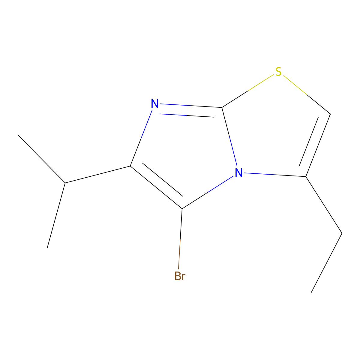 5-Bromo-3-ethyl-6-(propan-2-yl)imidazo[2,1-b][1,3]thiazole molecular structure, CAS 2090164-13-7