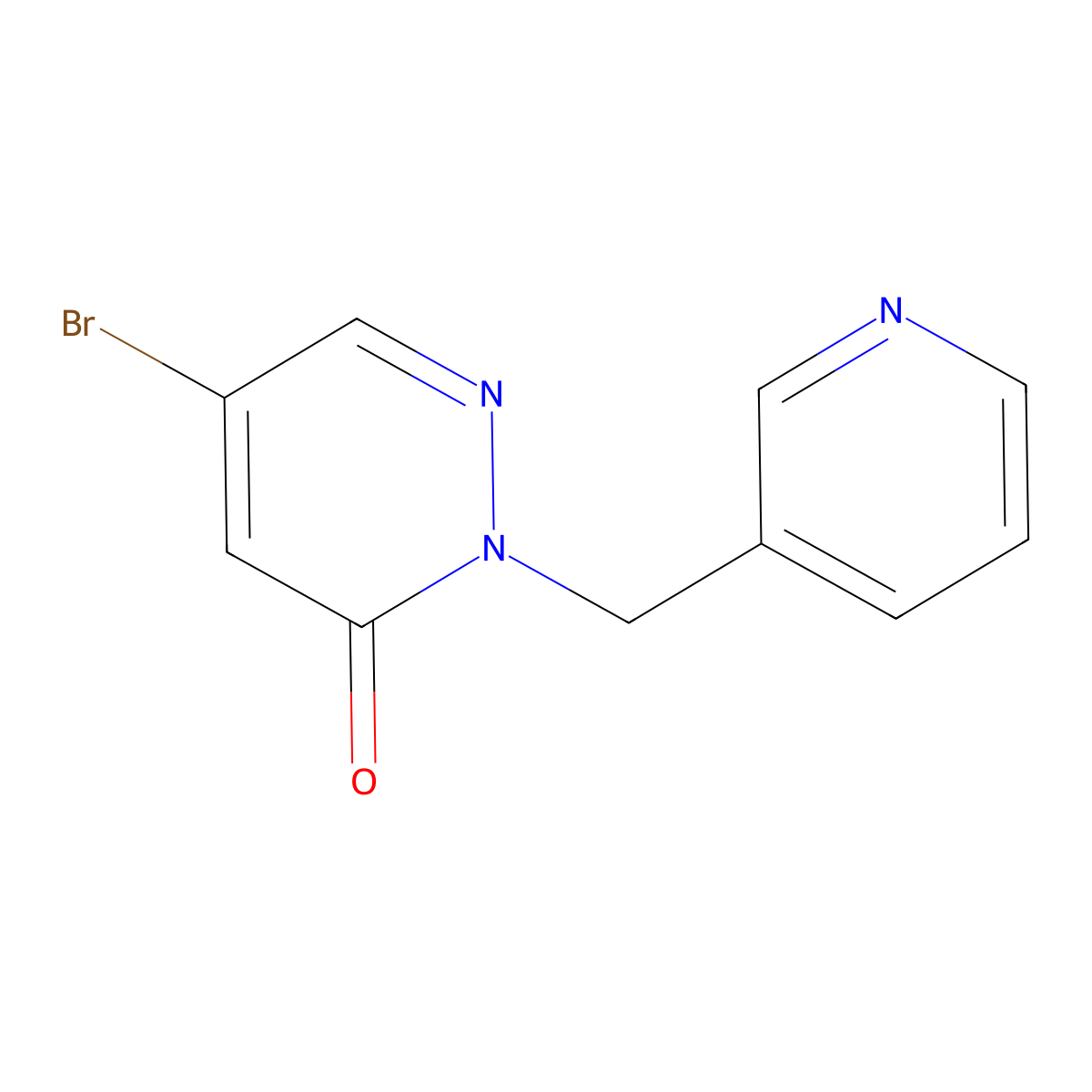 5-Bromo-2-(pyridin-3-ylmethyl)pyridazin-3(2H)-one molecular structure, CAS 2090174-33-5
