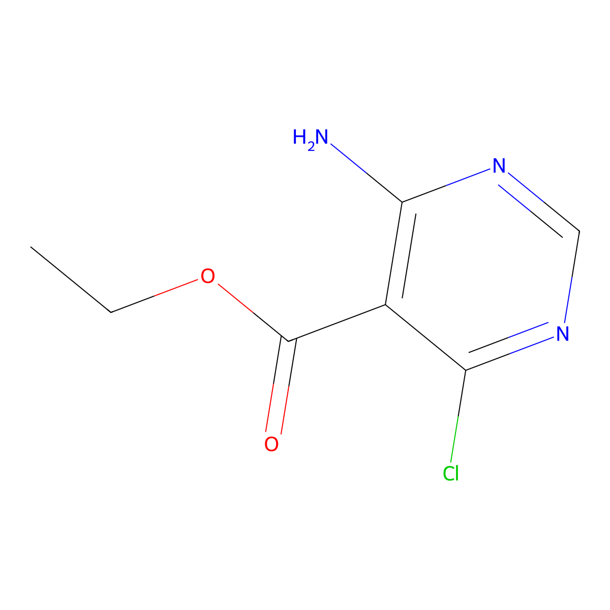 Ethyl 4-amino-6-chloropyrimidine-5-carboxylate molecular structure, CAS 2090177-70-9