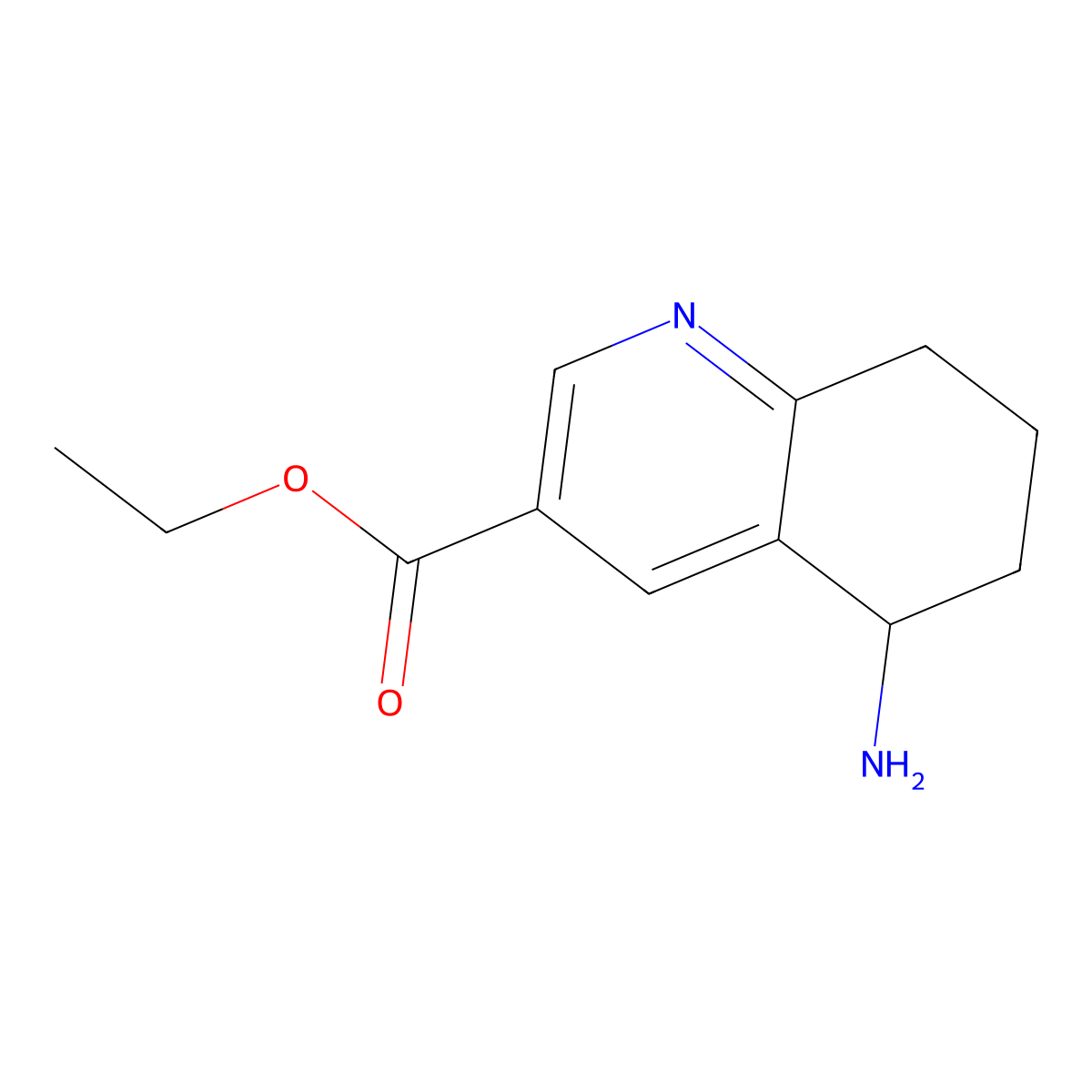 Ethyl 5-amino-5,6,7,8-tetrahydroquinoline-3-carboxylate molecular structure, CAS 2090186-53-9