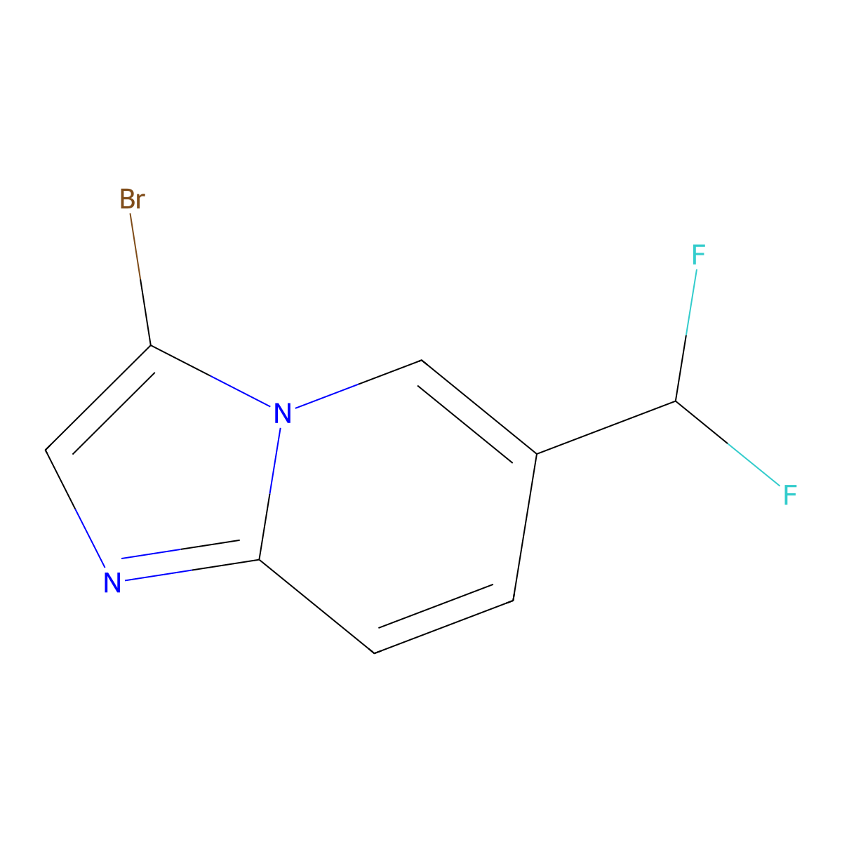 3-Bromo-6-(difluoromethyl)imidazo[1,2-A]pyridine molecular structure, CAS 2090187-13-4