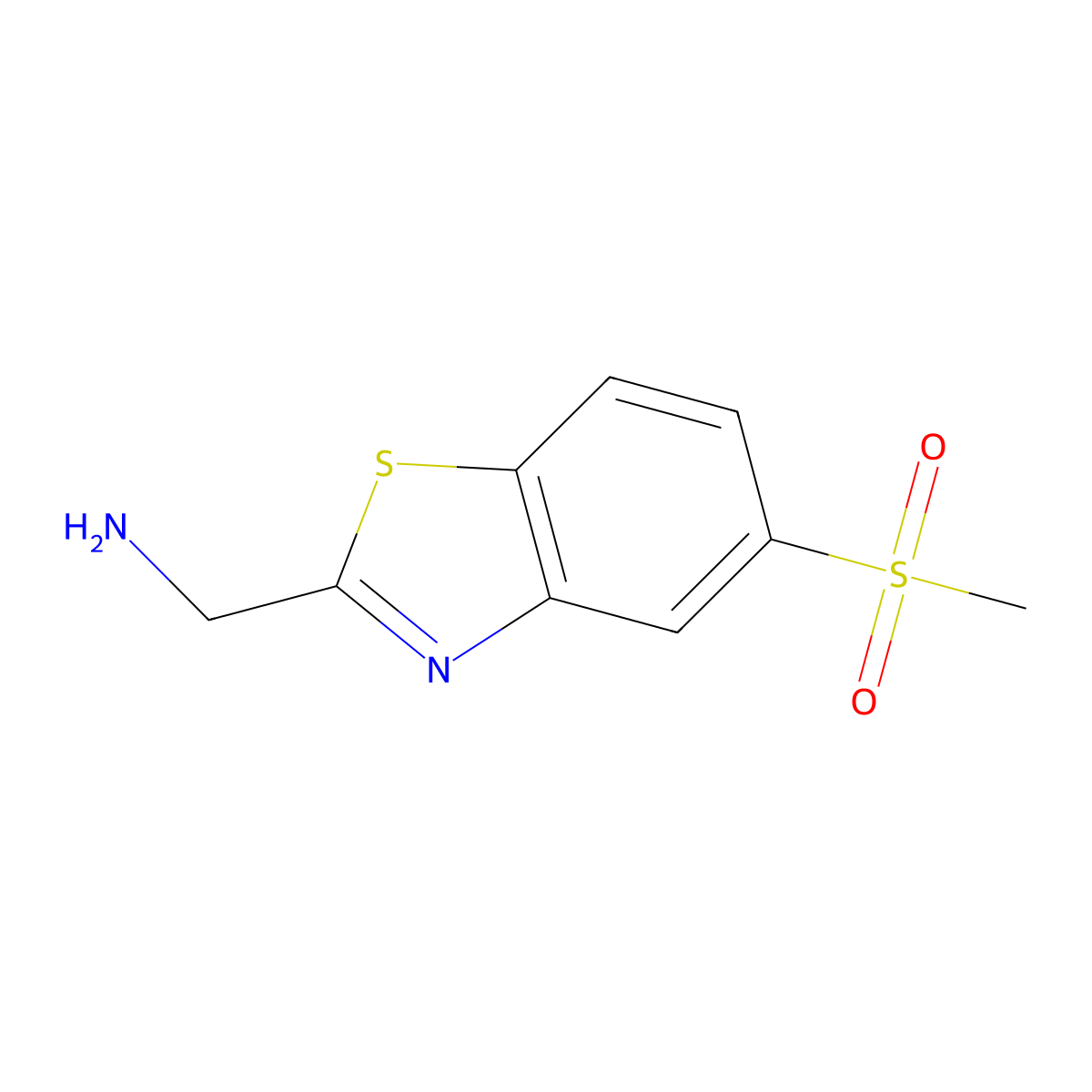 1-(5-Methanesulfonyl-1,3-benzothiazol-2-yl)methanamine molecular structure, CAS 2090188-19-3