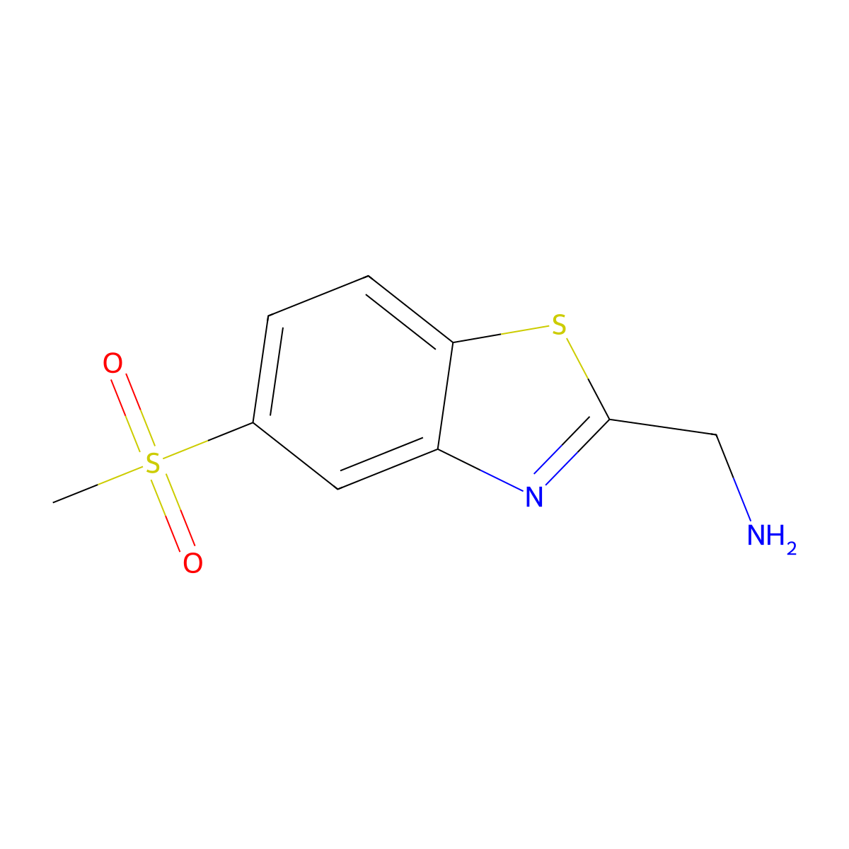 1-(5-Methanesulfonyl-1,3-benzothiazol-2-yl)methanamine molecular structure, CAS 2090188-19-3