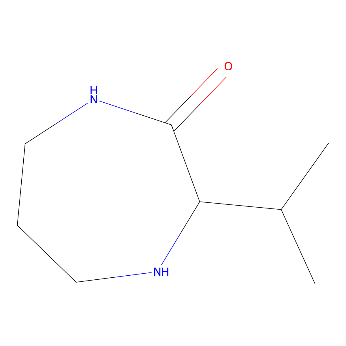 (3R)-3-(Propan-2-yl)-1,4-diazepan-2-one molecular structure, CAS 2090218-87-2