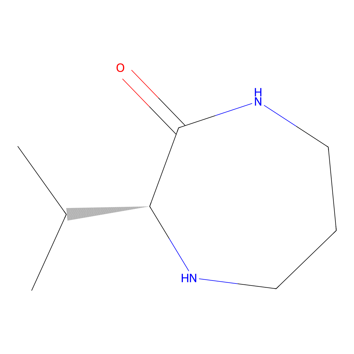 (3R)-3-(Propan-2-yl)-1,4-diazepan-2-one molecular structure, CAS 2090218-87-2
