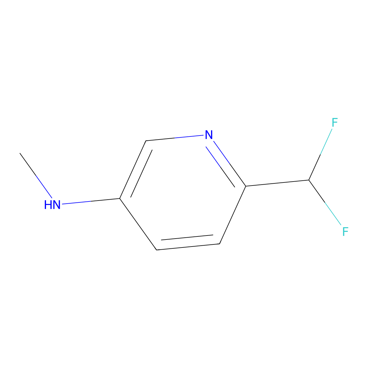 6-(Difluoromethyl)-N-methylpyridin-3-amine molecular structure, CAS 2090222-89-0