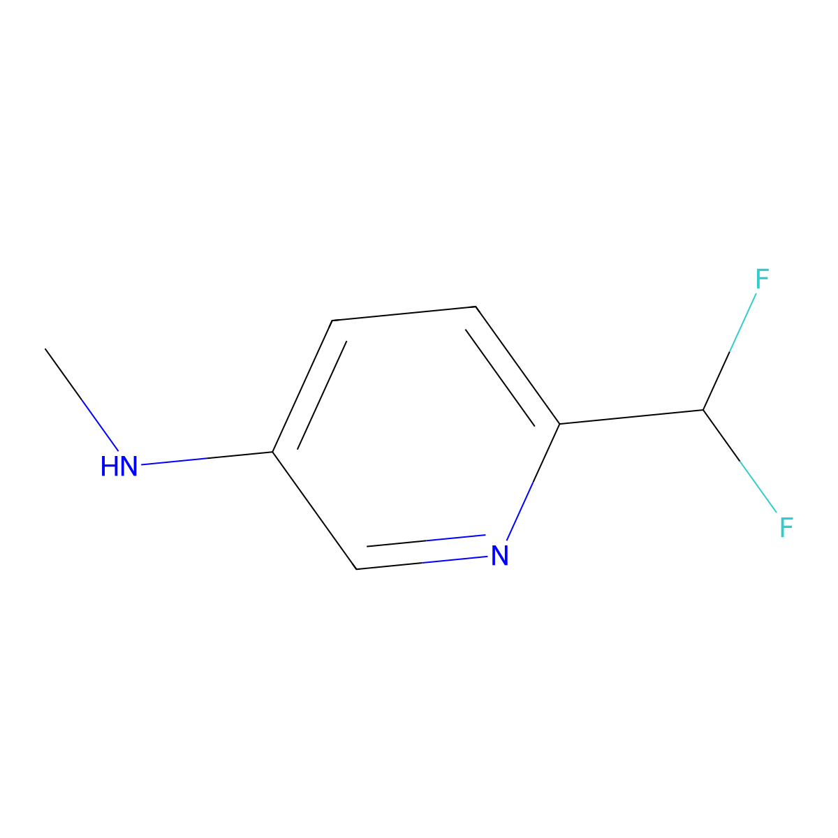 6-(Difluoromethyl)-N-methylpyridin-3-amine molecular structure, CAS 2090222-89-0