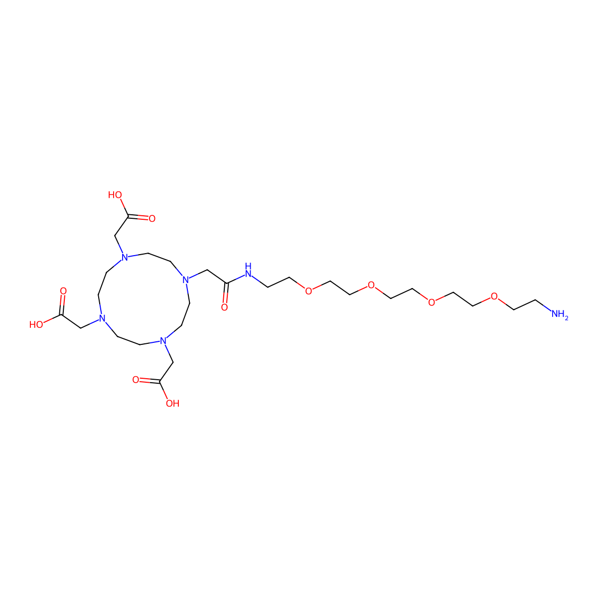 NH2-Peg4-dota molecular structure, CAS 2090232-34-9
