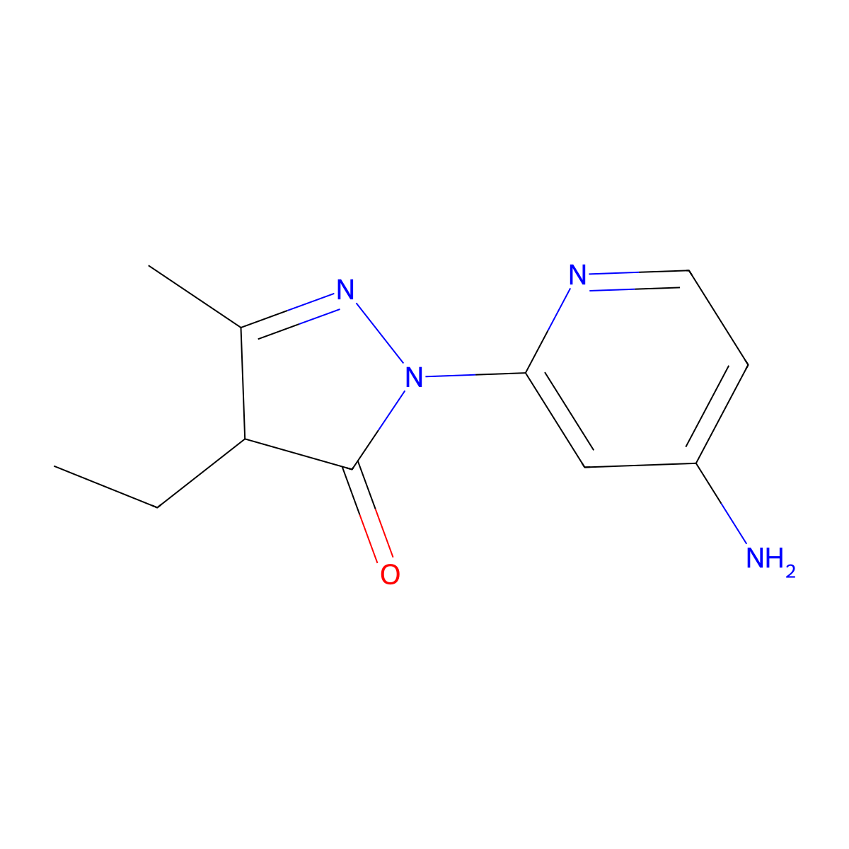 1-(4-Aminopyridin-2-yl)-4-ethyl-3-methyl-4,5-dihydro-1H-pyrazol-5-one molecular structure, CAS 2090235-45-1
