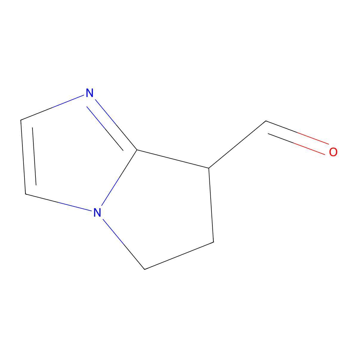 5H,6H,7H-Pyrrolo[1,2-a]imidazole-7-carbaldehyde molecular structure, CAS 2090236-12-5