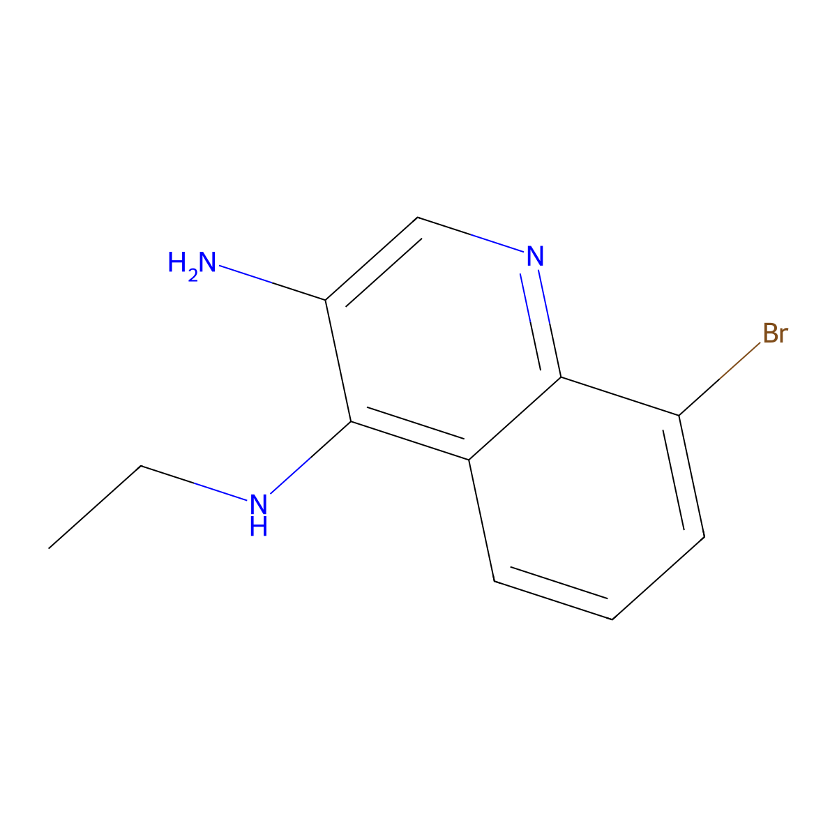 8-Bromo-N4-ethylquinoline-3,4-diamine molecular structure, CAS 2090236-19-2