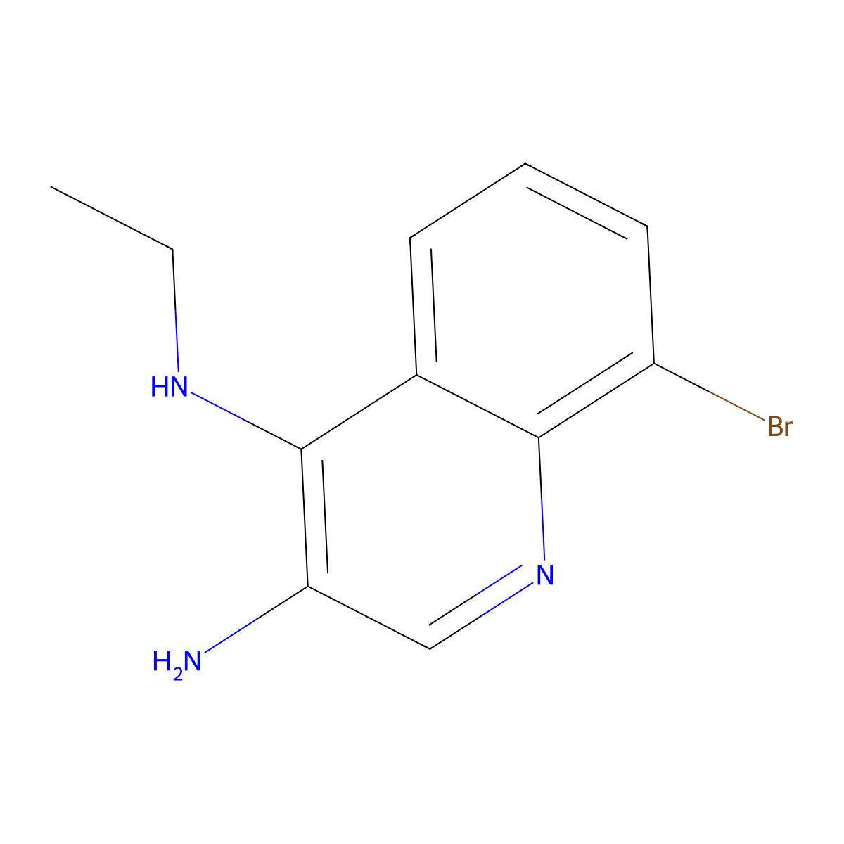 8-Bromo-N4-ethylquinoline-3,4-diamine molecular structure, CAS 2090236-19-2