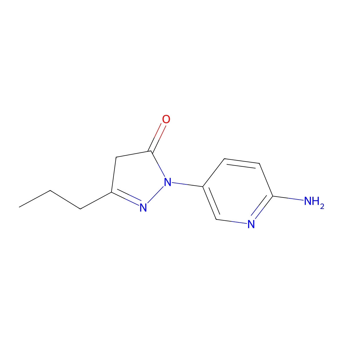 1-(6-Aminopyridin-3-yl)-3-propyl-4,5-dihydro-1H-pyrazol-5-one molecular structure, CAS 2090240-88-1