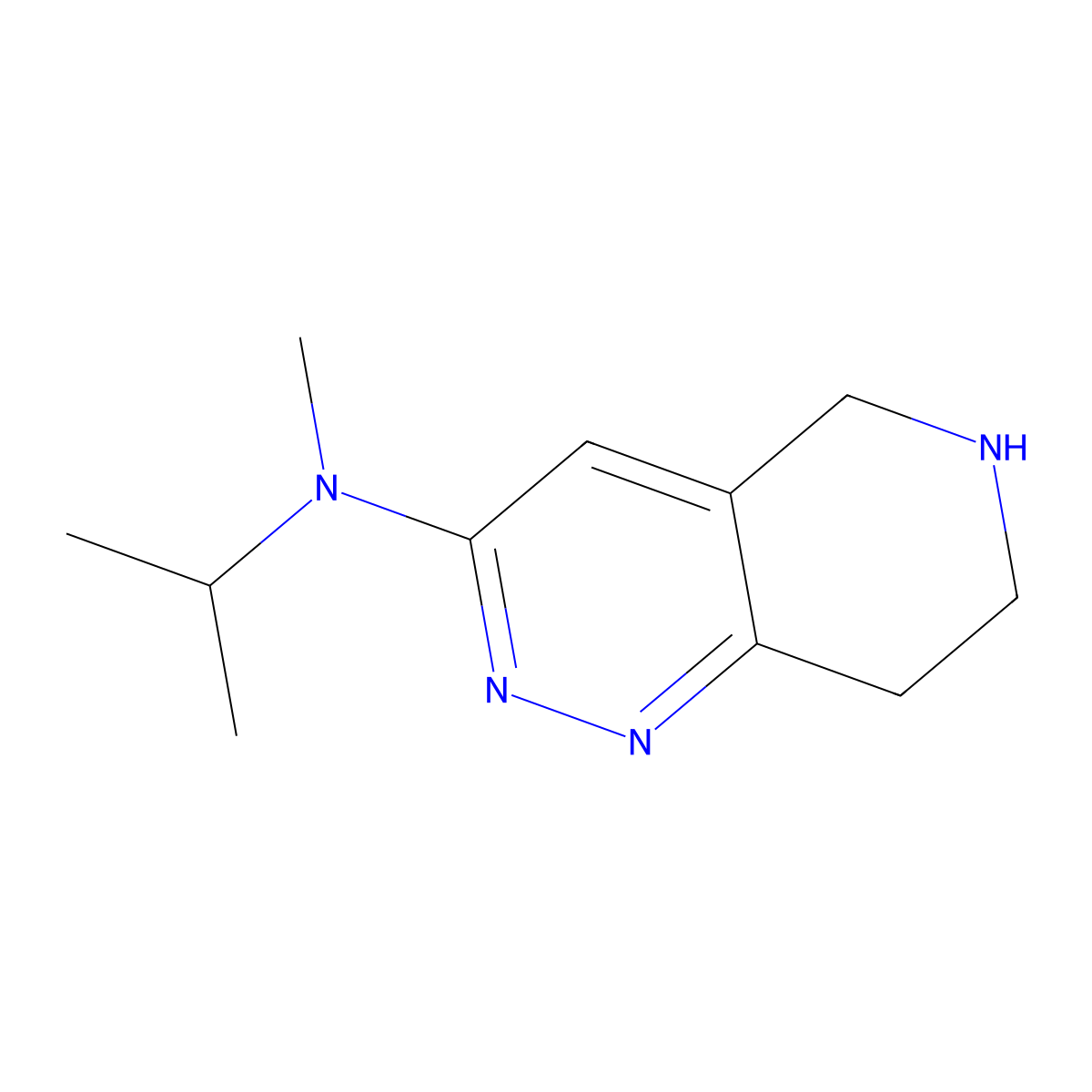 N-Methyl-N-(propan-2-yl)-5H,6H,7H,8H-pyrido[4,3-c]pyridazin-3-amine molecular structure, CAS 2090241-11-3