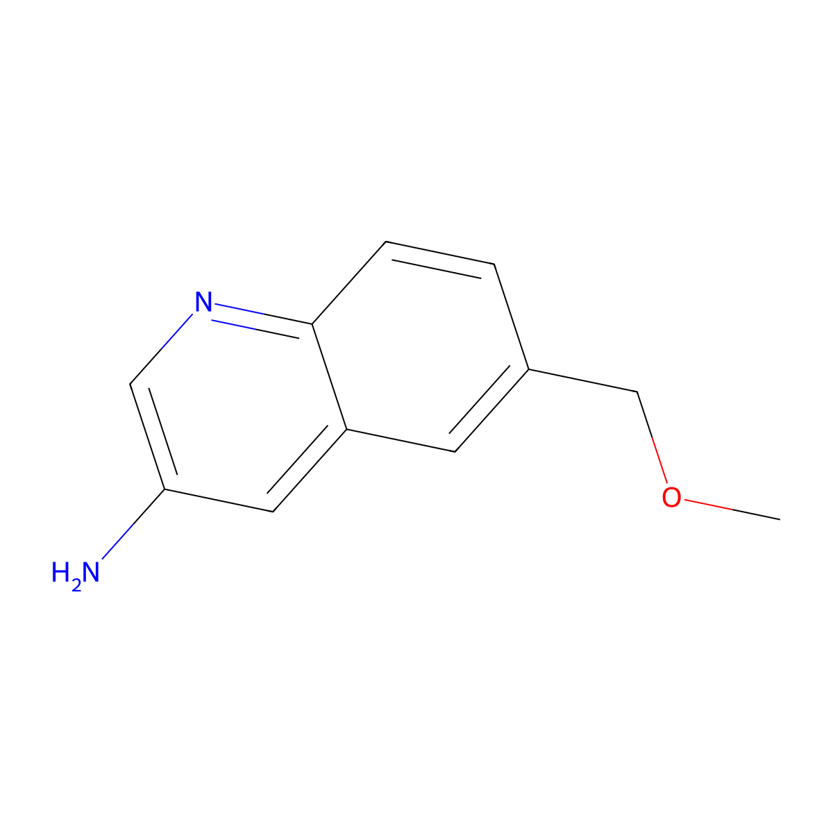6-(Methoxymethyl)quinolin-3-amine molecular structure, CAS 2090251-50-4