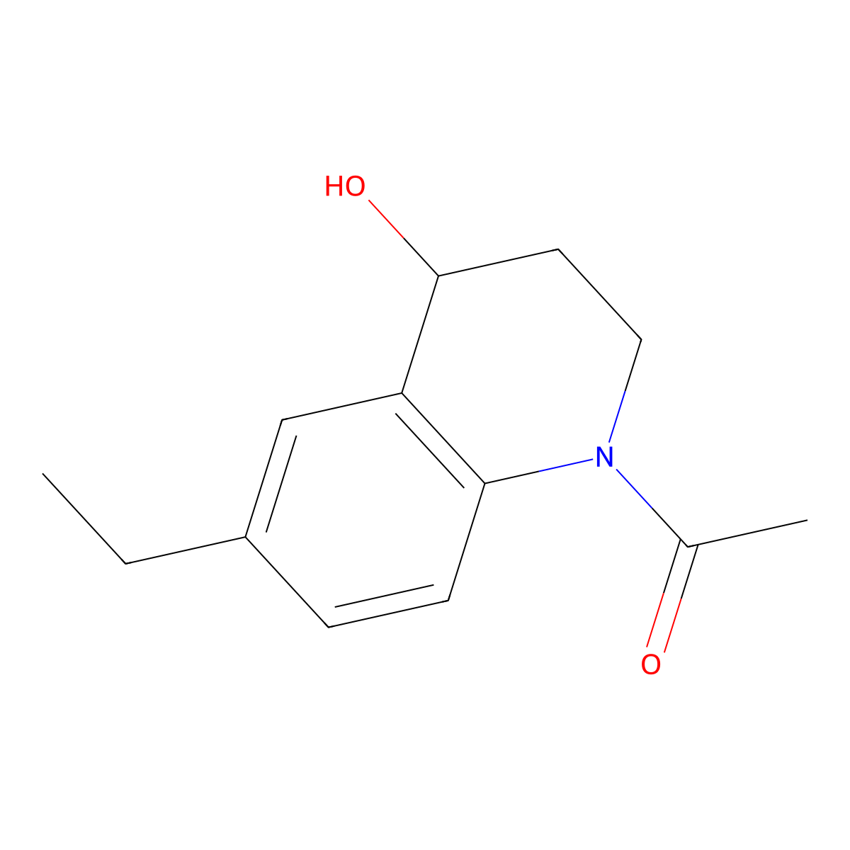 1-(6-Ethyl-4-hydroxy-1,2,3,4-tetrahydroquinolin-1-yl)ethan-1-one molecular structure, CAS 2090251-77-5